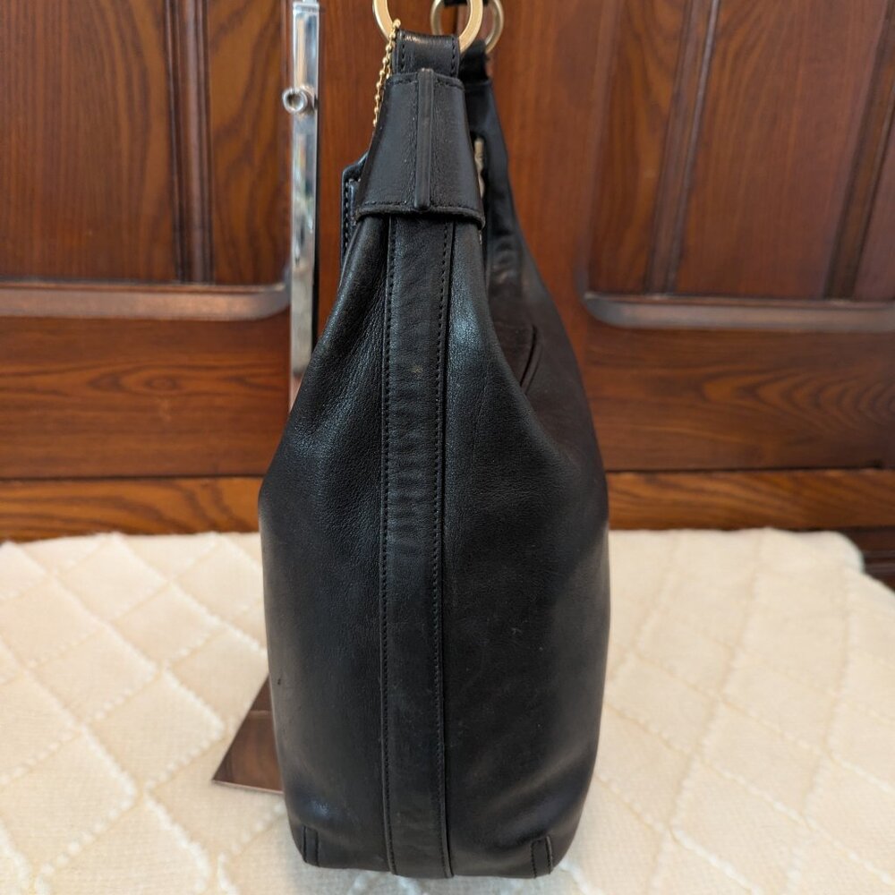 Coach 6950 Amanda Hobo Shoulder Bag Purse Black Leather - Picture 4 of 12